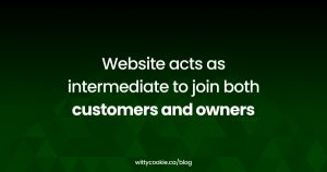 Website acts as intermediate to join both customers and owners